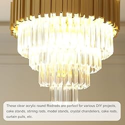 MECCANIXITY Acrylic Round Rods Acrylic Dowel Rods
