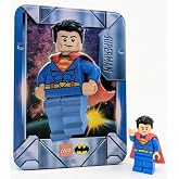 LEGO DC Superheroes: Superman Minifigure in Collectible Rectablge Tin - Ages 6+