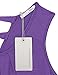 A Line Tank Top , Messic Womens Sleeveless Shirts Scoop Neck Pleats A Line Criss-Cross Back Tank Top(XX-Large,Violet)