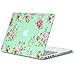 Kuzy Compatible with MacBook Pro 13 inch Case 2021 2020 2019 2018 2017 2016 Release A2338 M1 A2289 A2251 A2159 A1989 A1706 A1708 Fully Vented Hardshell Cover for 13 inch MacBook Pro Case, FlowerMint