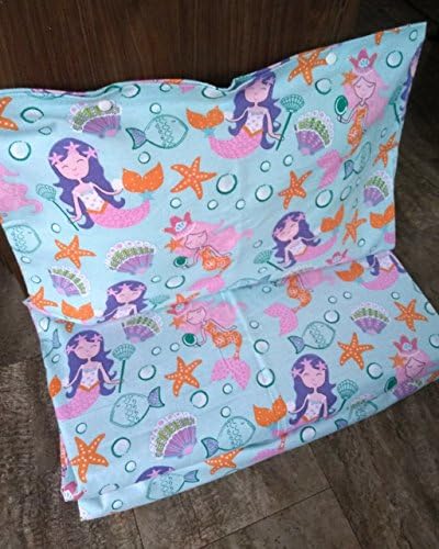 Mermaid Princess Nap Mat Cover with Attached Pillowcase