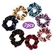 Dpijer 7 PCS Hair Scrunchies Velvet Elastics Scrunchy Bobbles Soft Hair Bands Hair Ties Ponytail Holder Hair Accessories for Women Girls,Random Color