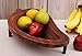 Christmas Thanksgiving Gifts Mango Shaped Wooden Fruit Basket Stand for Display Storage Collapsible Tabletop Kitchen Accessory