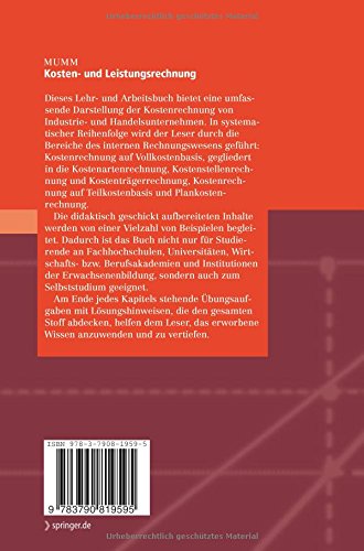 Kosten Und Leistungsrechnung Internes Rechnungswesen Fur