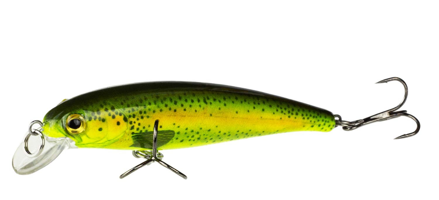 FISHN TINYone wobbler, weight: 6g, length: 7cm, artificial lure/fishing lure/wobbler for fishing for predatory fish such as pike, perch, trout (Yellow)