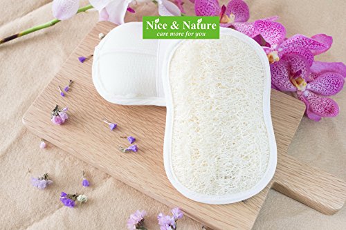 2 Exfoliating Loofah Pads for Bath, Loofah Pads for Spa and Shower, Naturally Anti-aging Most Effective Skin Firming, Cleaning and Skin Rejuvenation, Remove Stubborn Dirt and Stimulate Blood Flow - Thumbnail 5