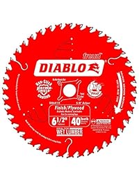 Diablo - Hoja de sierra de acabado de 6-1 2 pulgadas con 40 dientes. para mandril de 5 8 pulgadas. D0641X