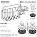 HASKO Shower Caddy Suction Cup, Shower Shelf with Soap Dish and Hooks Organizer, Suction Bathroom Shelf for Storage, Wall Mounted Basket, Silver