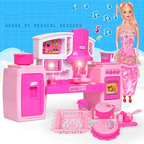 GRACEON Children's Toys Gift Set| Sound and Light DIY Deformation Combination Play Home Simulation Cabinet Combination Tableware|Not The Same Cosplay - Thumbnail 7
