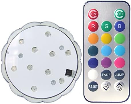 Donbala IR Remote Control Multi Color Led Puck Light Wedding Centerpiece Light Base Vase Light Led Mood Light Aqua Light Hookah Light