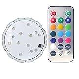 Donbala IR Remote Control Multi Color Led Puck Light Wedding Centerpiece Light Base Vase Light Led Mood Light Aqua Light Hookah Light