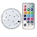 Donbala IR Remote Control Multi Color Led Puck Light Wedding Centerpiece Light Base Vase Light Led Mood Light Aqua Light Hookah Light