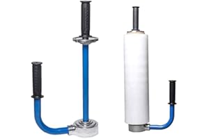 ZONEPACK Manual Stretch Film Wrap Dispenser Holds 12" to 20" Stretch Film Light Weight Pallet Wrapper Stretch Film Packing Machine (Blue)