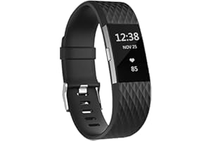 YUUOL Replacement Bands for Fitbit Charge 2, Silicone Adjustable Classic Bands for Fitbit Charge 2,Women Men