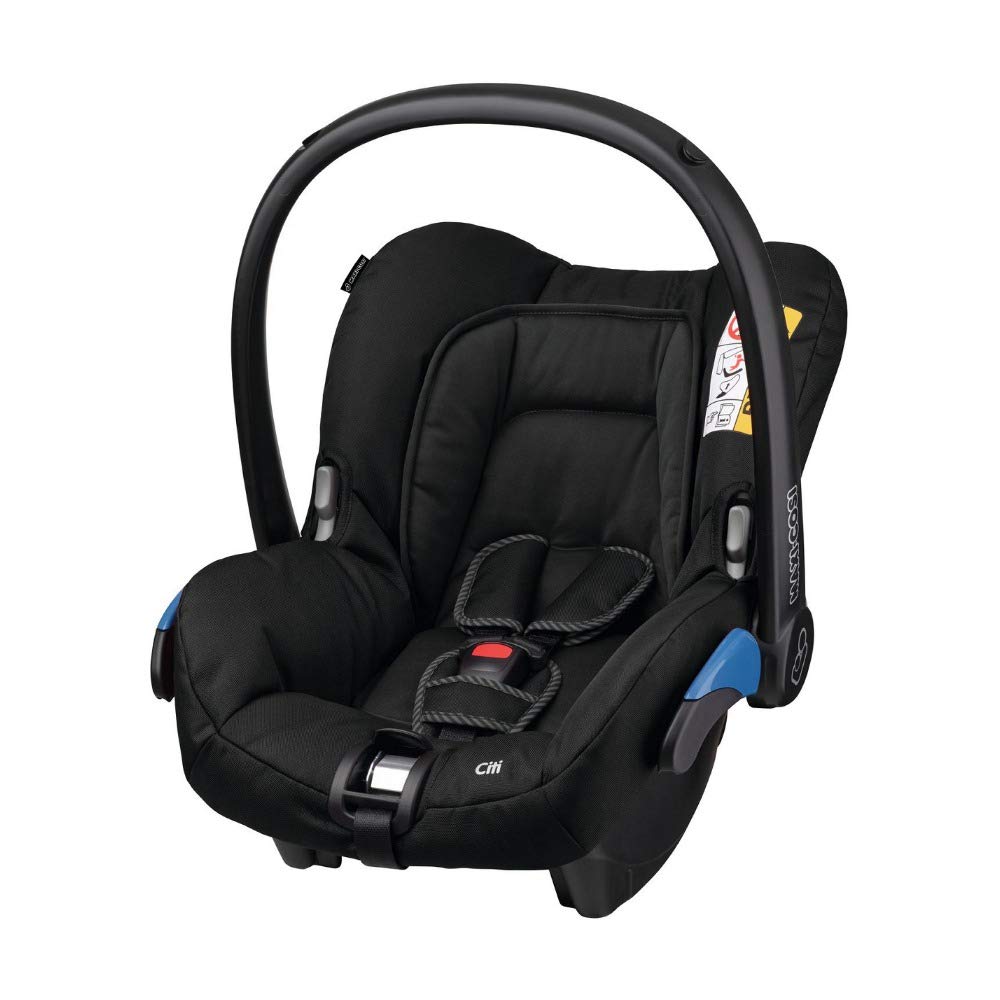 Maxi-Cosi Citi Babyschale, federleichter Baby-Autositz Gruppe 0+ (0-13 kg), nutzbar ab der Geburt bis ca. 12 Monate, Black Raven (schwarz)