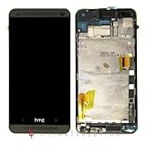 ePartSolution-Black HTC One M7 LCD Touch Digitizer Screen Assembly with Housing Frame Replacement Part USA Seller