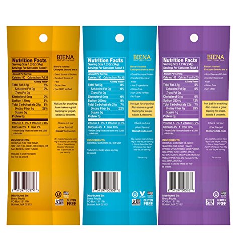 image for Custom Varietea Biena Chickpea Snacks, NON GMO, Gluten Free, Excellent