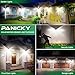 PANICKY Solar Motion Sensor/Stay On Light Outdoor 2 Pack, 800LM IP67 Waterproof 32 LED Night Light with 270° Wide Angle, Easy to Install Solar Powered Security Lights for Door Pathway Garage Garden