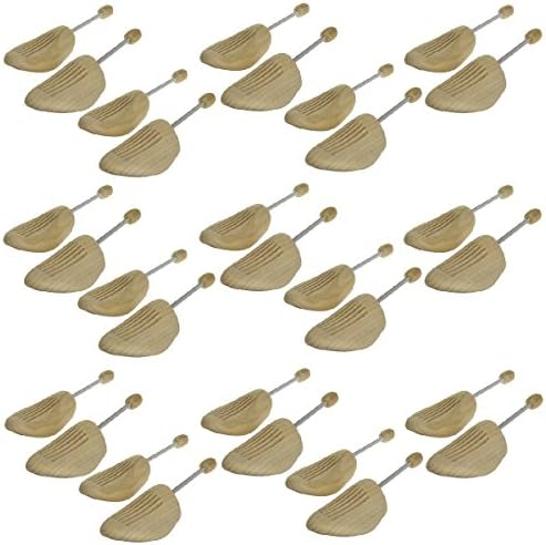 15 pairs of wooden spiral spring shoe tree Gr. 36-46 Real Wood NEW Men/Women