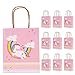 KSM UP Unicorn Gift Bags Paper Treat Bags Party Favor Bags Handles Birthday Party Supplies Pack of 10