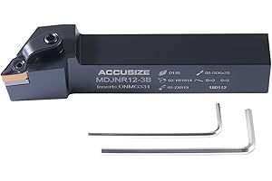 Accusize Industrial Tools 3/4'' x 4-1/2'' Mdjn R-12-3B Toolholder, Right Hand with Dnmg321 Carbide Insert, 2302-5016