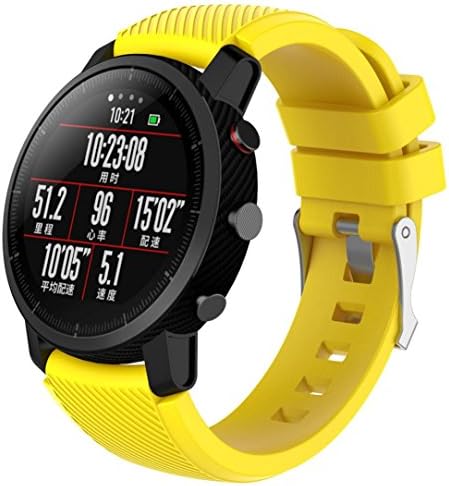 AutumnFall Bands For HUAMI Amazfit Stratos,2018 New Fashion Soft Silicagel Sports Watch Band Replacement Strap For HUAMI Amazfit Stratos Smart Watch 2 (Yellow)