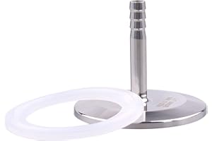 GOVALVE 1.5” Tri Clamp to 1/4” Hose Barbed Fitting with Silicone Gasket Stainless Steel 304 Sanitary Barb Adapter for Home Brew (Ferrule OD 50.5mm)