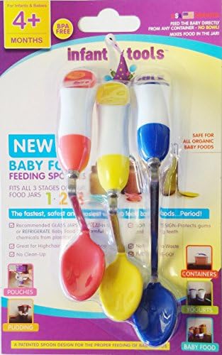 Premium "No Bowl, No Mess" Sanitary Baby Food Feeding Spoons * Feed On-the-Go * No BPA/Non-Toxic