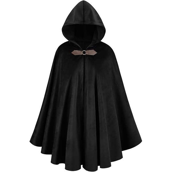 Capuche Médiévale Vintage | Cape Hoodie Unisexe | Pour Cosplay, Halloween | Polyester | Taille Unique