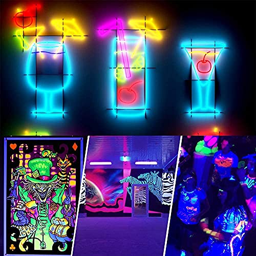 LED Black Light Fixture, 12W Dimmable LED Black Light Bar with 12V