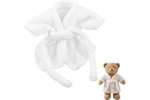 Milisten Stuffed Animal Robe for Mini Bear, Stuffed Animal Clothes Set Soft Plush Bathrobe Outfit Bear Clothes for 13-16 inch
