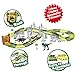 GAMZOO Race Car Tracks Toy Set for Boys 2,3,4 Years Olds Christmas Gift with 142 Pieces Flexible Race Track, 2 Dinosaurs, 1 Military Vehicles, 4 Palm Trees, 2 Slopes and 1 Hanging Drawbridge