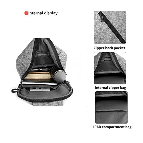 Wenyujh Sling Backpack Lightweight Shoulder Chest Crossbody Bag for Women Men Casual Hiking Travel Sports Bag