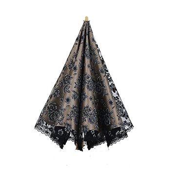 【クリックで詳細表示】JPYLY レディース 折りたたみ傘 170T高強度 梅雨対策 8本骨 日傘 晴雨兼用 超軽量 刺繍 2つ折り 傘 傘 (Color ： Black)