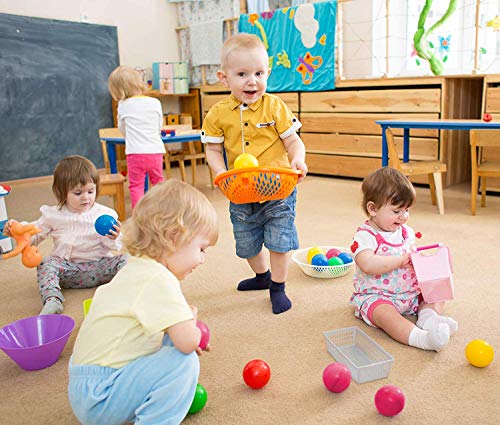 Click N' Play Pack of 100 Phthalate Free BPA Free Crush Proof Plastic Ball, Pit Balls - 6 Bright Colors in Reusable and Durable Storage Mesh Bag with Zipper - Thumbnail 3