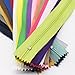 YaHoGa 100pcs 7 Inch (18cm) Nylon Coil Zippers for Sewing Crafts Tailor Nylon Zippers Bulk 20 Colors (7