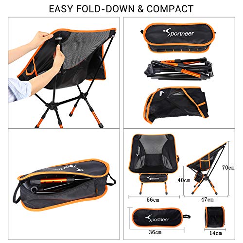 Sportneer Draagbare lichtgewicht vouwstoel, picknick, campingstoel - Image 6