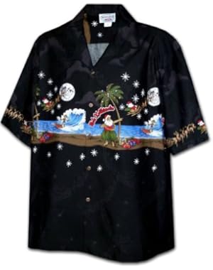 Santa Hula Mele Kalikimaka Christmas Hawaiian Shirt