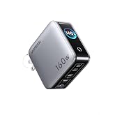UGREEN Nexode Pro Charger, 160W GaN 5-Port Fast USB C Wall Charger Block, Type-C Charging with Smart Display &amp; Touch Control Compatible for MacBook Pro/Air, iPhone 17/16 Series, iPad, Galaxy