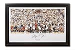 Michael Jordan Autographed Chicago Bulls "98 Last Shot vs. Jazz" Chuck Gilles Art Print - Framed