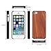 iCASEIT iPhone SE / 5S / 5 Wood Case - Handmade Premium Quality Genuinely Natural & Unique - Strong & Stylish Snap on Back Bumper - Non-Slip, Precise Fit - Rosewood / Black