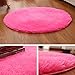 LOCHAS Luxury Round Fluffy Area Rugs for Bedroom Kids Girls Room Nursery, Super Soft Circle Rug, Cute Shaggy Carpet for Children Living Room, 4x4 Feet Hot Pink