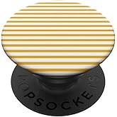 Minimal Mustard Yellow and White Stripes PopSockets Adhesive PopGrip