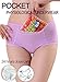 Qikafan Women Menstrual Period Leakproof Seamless Modal Panty Free Size Mixed 5 Pack