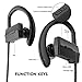 Anlo Bluetooth Headphones Wireless In Ear Earbuds V4.1 Stereo Noise Isolating Sports Sweatproof Headset with Mic, Premium Bass Sound - Black
