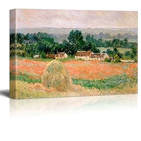 Claude Monet - Haystack at Giverny - Impressionist Modern Art - Canvas Art Home Art - 12x18 inches