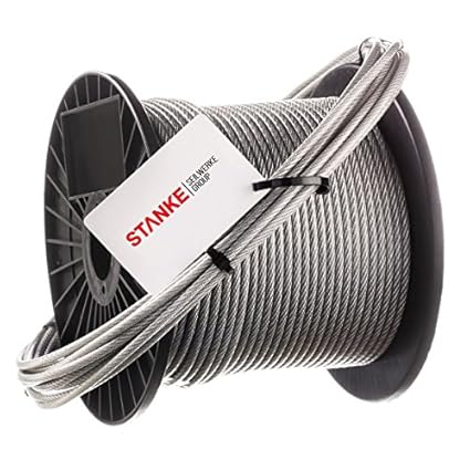 50m PVC Drahtseil EDELSTAHL Stahlseil 2mm 7x7 Edelstahldrahtseil INOX V4A A4 rostfrei Geländer Seil Draht Stahl Edelstahlseil