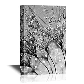 Canvas Wall Art - Dewy Dandelion Flower - Gallery Wrap Modern Home Art | Ready to Hang - 12x18 inches