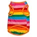 LKERLAN Rainbow Stripe Pet Vest Breathable Summer Cotton Sleeveless T-Shirt Small Dog Cat Clothes (X-Small)