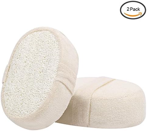 Loofah Sponge Bath Ball IMABAO 100% Natural Luffa Material Exfoliating Loofah Body Sponge Scrubber Pouf Soft Shower Ball For Men And Women (Pack of 2)